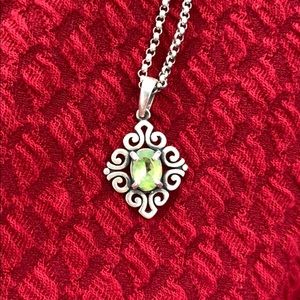James Avery peridot birthstone necklace and chain